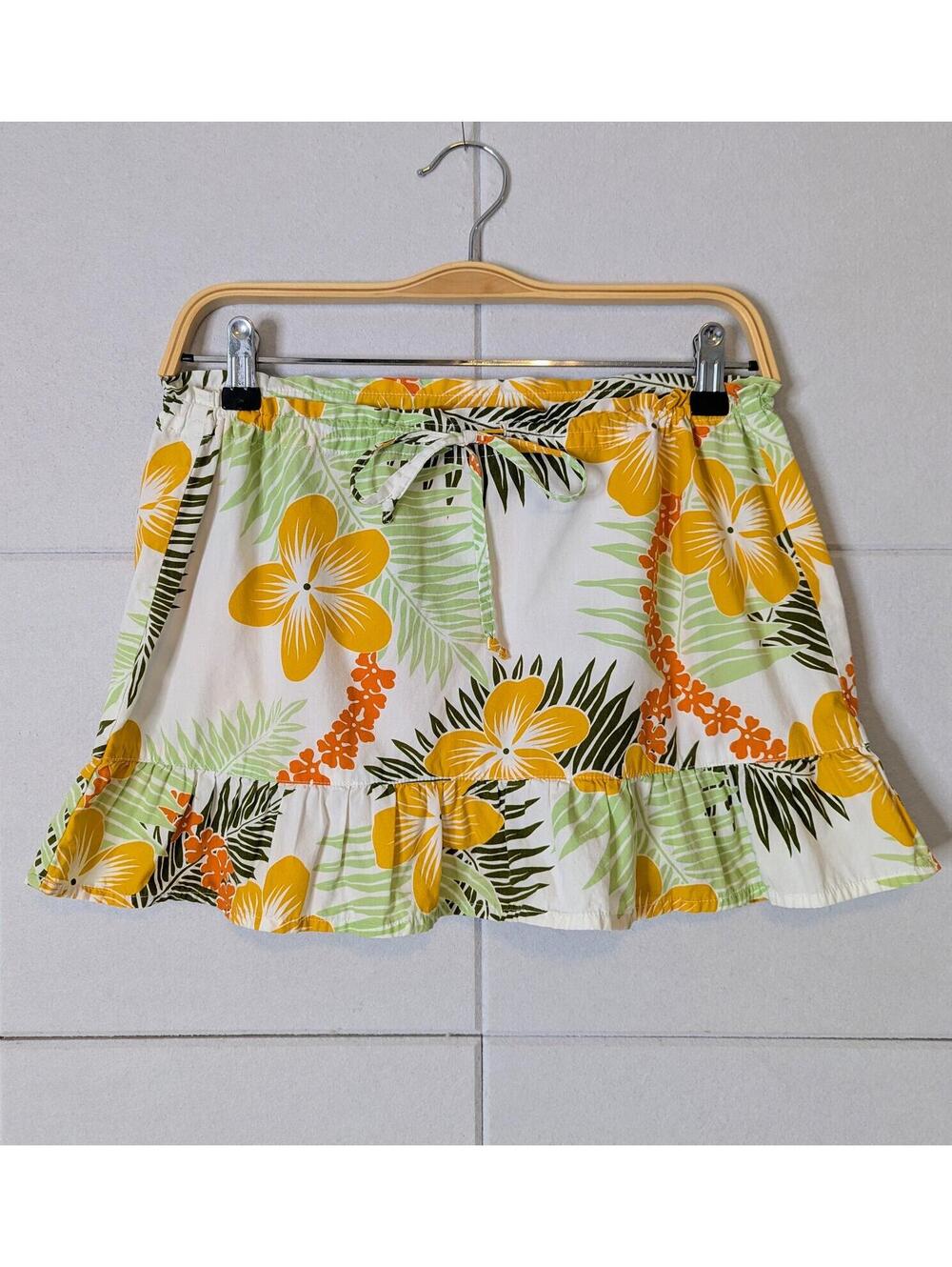 Vintage y2k Roxy tropical floral mini skirt
